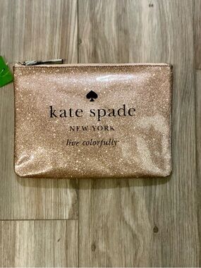Kate Spade Rose Gold Glitter Clutch